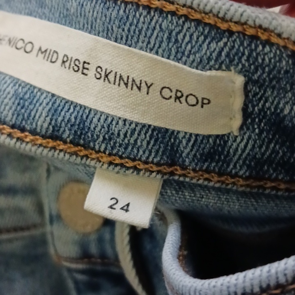 Denim Forum Nico Mid Rise Skinny Crop, Size 24 - Picture 12 of 13